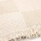 Manual Woodworkers & Weavers Textured Blocks Natural 2 Layer Throw 46in x 60in